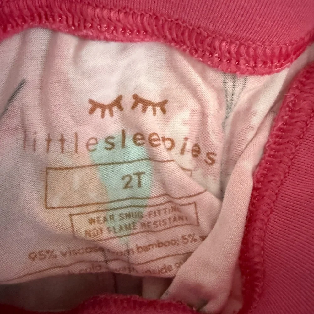 Pink Kids Pajamas with Animal Print - Picture 3 of 3